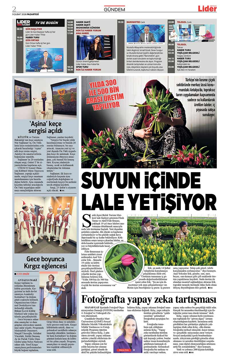 9 Ş U B A T 2026 L İ D E R G A Z E T E A N T A L Y A 2