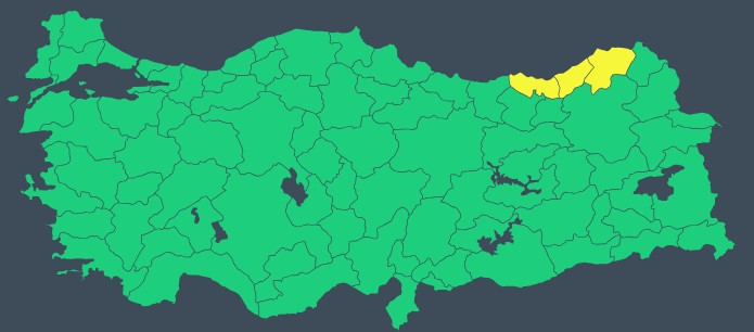 9 Şubat Sarı Kodlu Uyarı