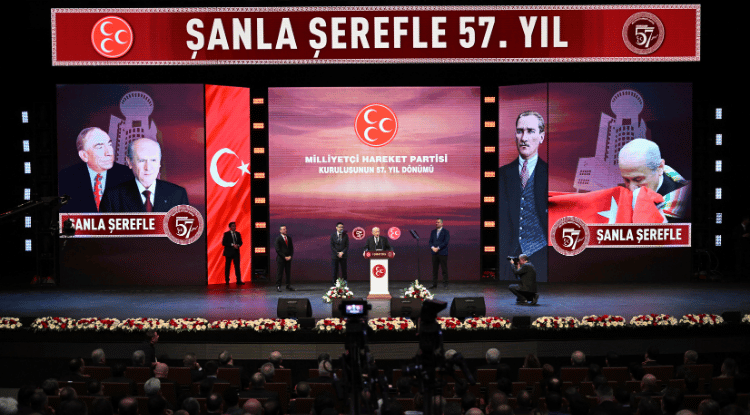 Bahçeli, Partisinin Kuruluşunun 57. Yıl Dönümü