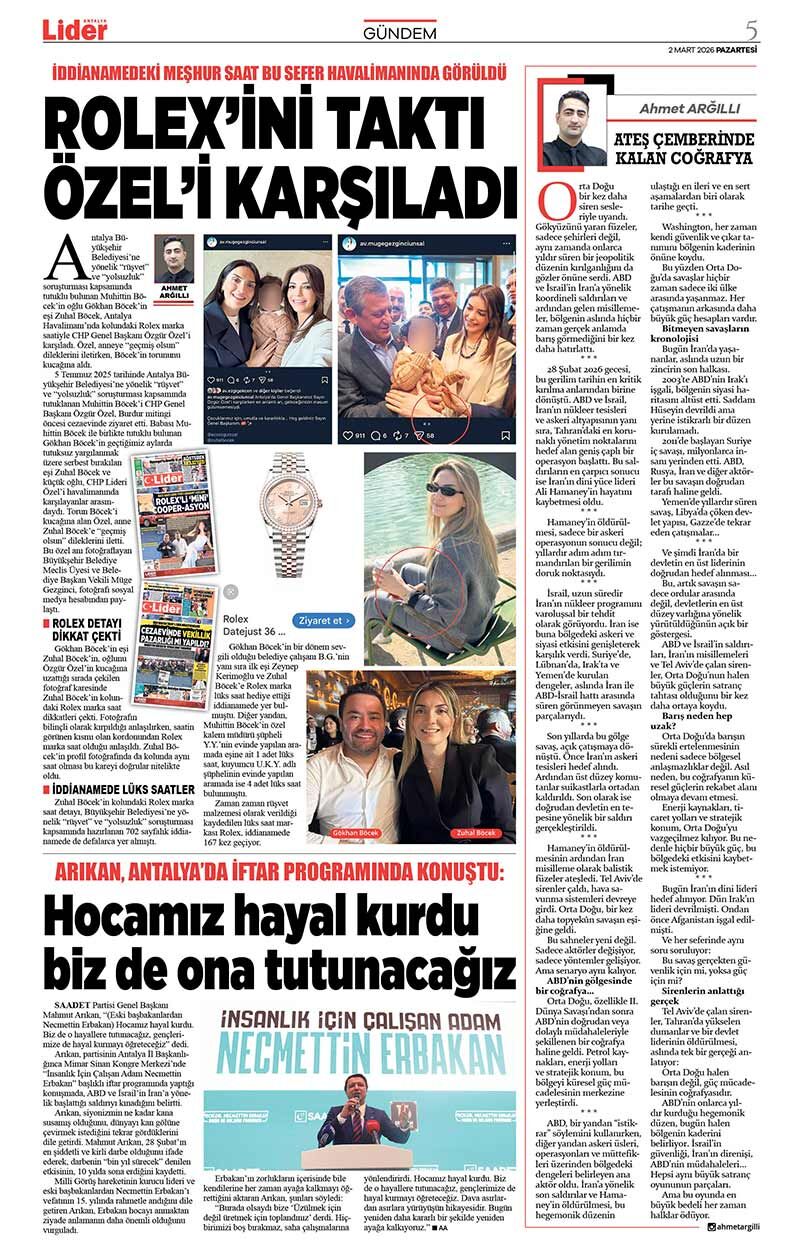 2 M A R T 2026 L İ D E R G A Z E T E A N T A L Y A 5