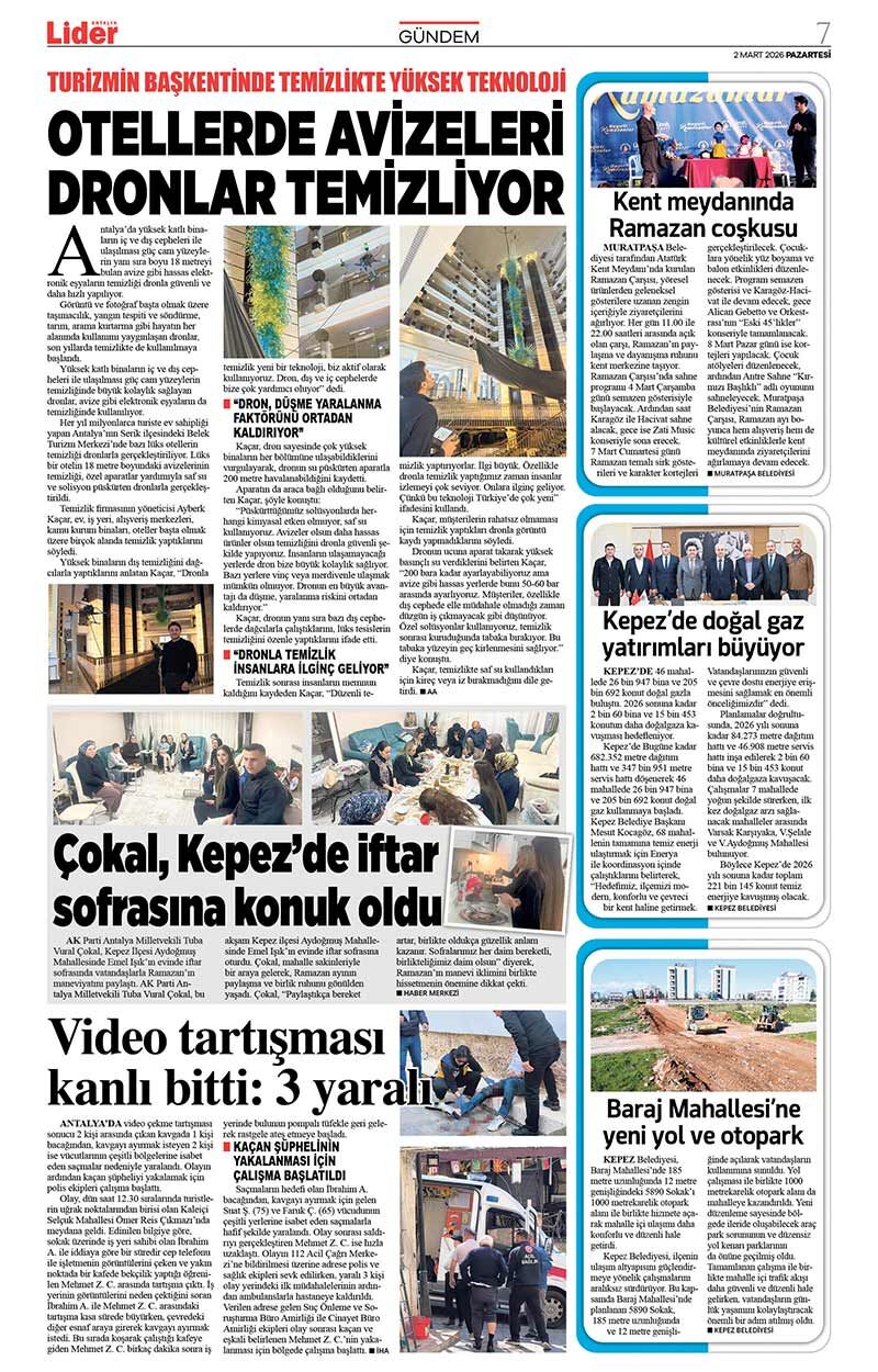 2 M A R T 2026 L İ D E R G A Z E T E A N T A L Y A 7