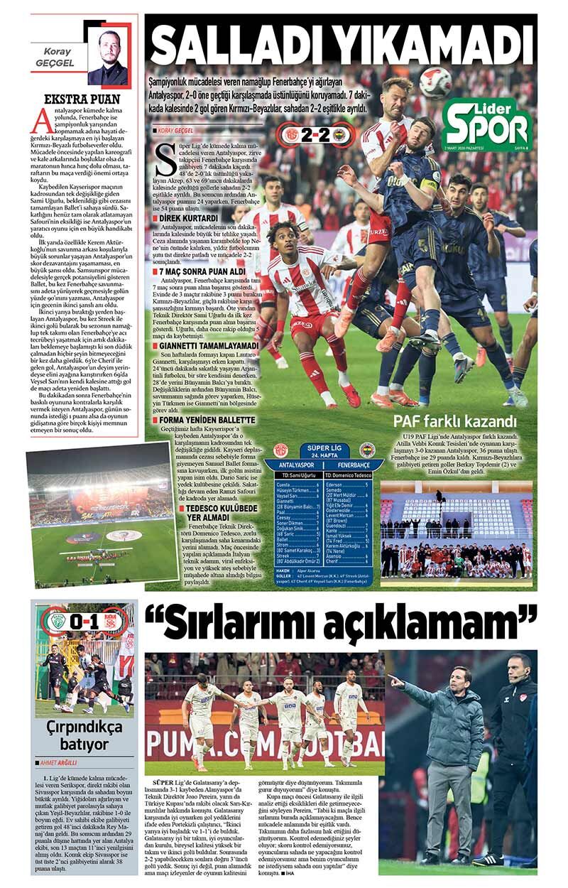 2 M A R T 2026 L İ D E R G A Z E T E A N T A L Y A 8