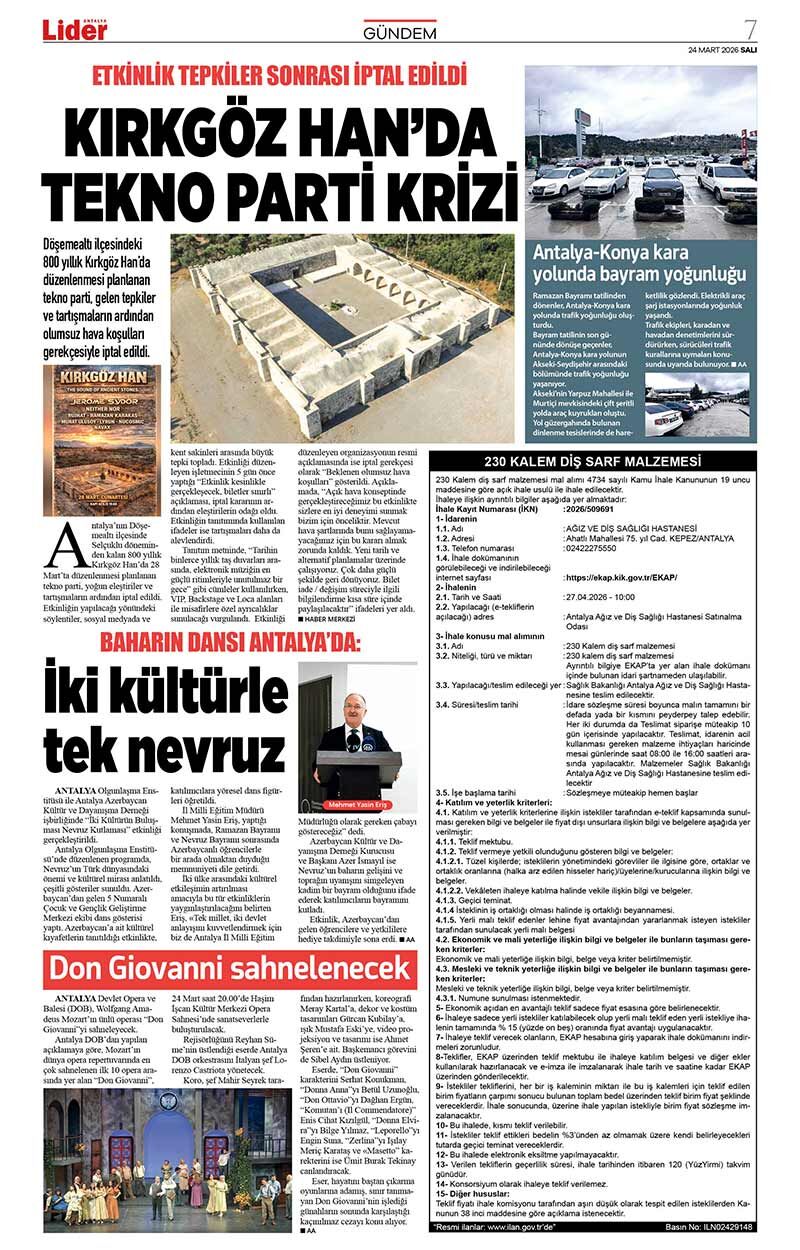 24 M A R T 2026 L İ D E R G A Z E T E A N T A L Y A 7