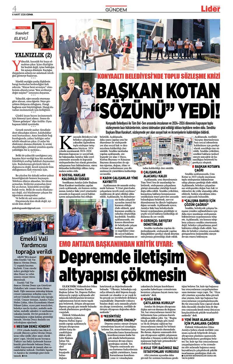 6 M A R T 2026 L İ D E R G A Z E T E A N T A L Y A 4