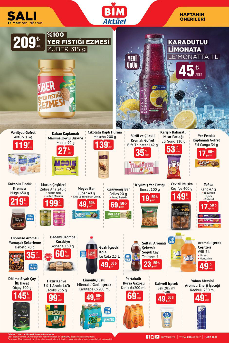Bim Aktüel Ürünler 17 Mart 1