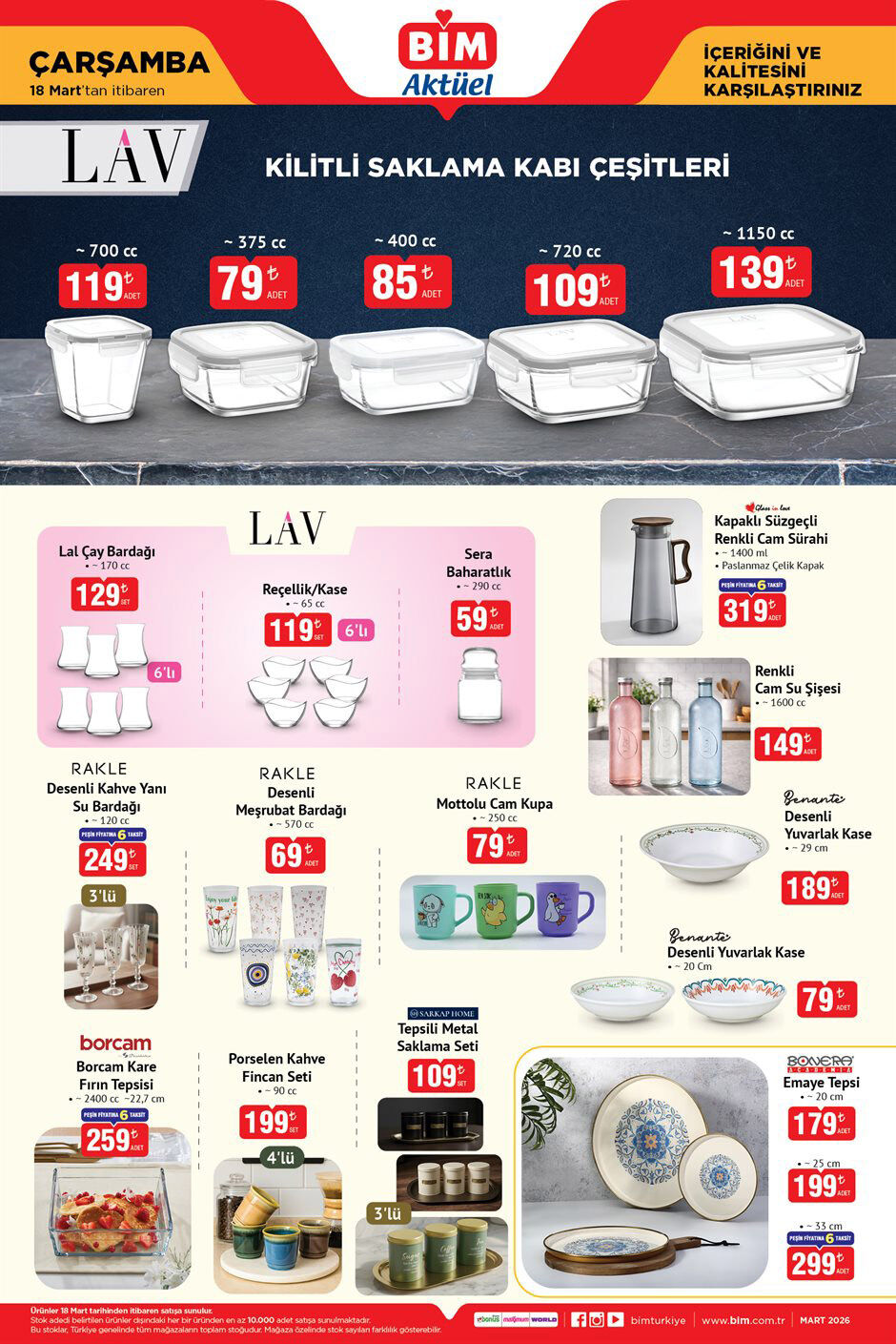 Bim Aktüel Ürünler 18 Mart 2