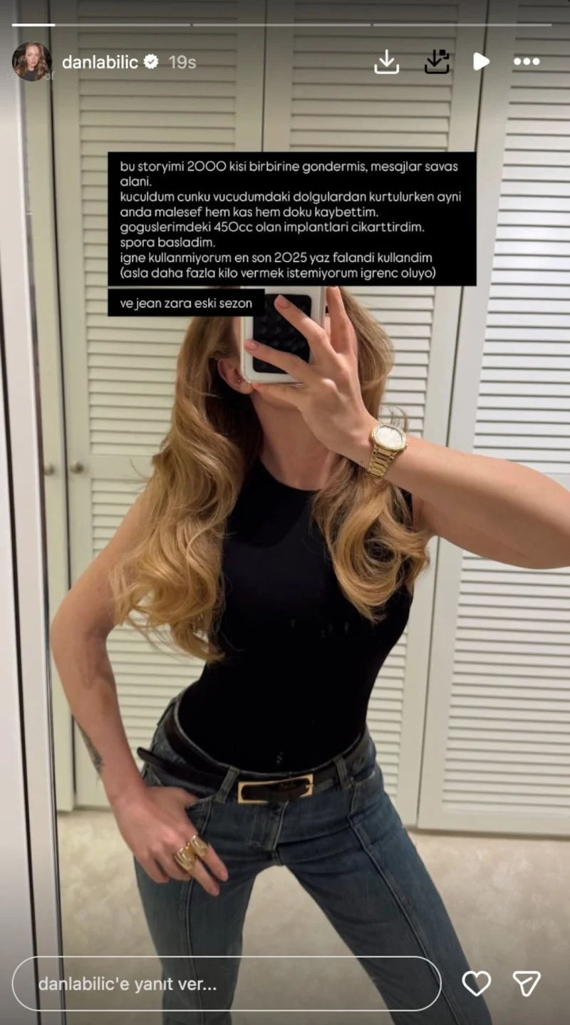 Fenomen Danla Bilic Göğüs Implantlarını Çıkarttı