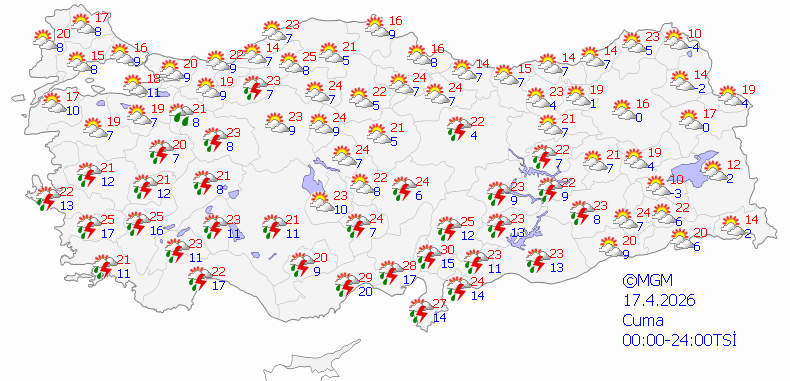 17 Nisan Hava Durumu