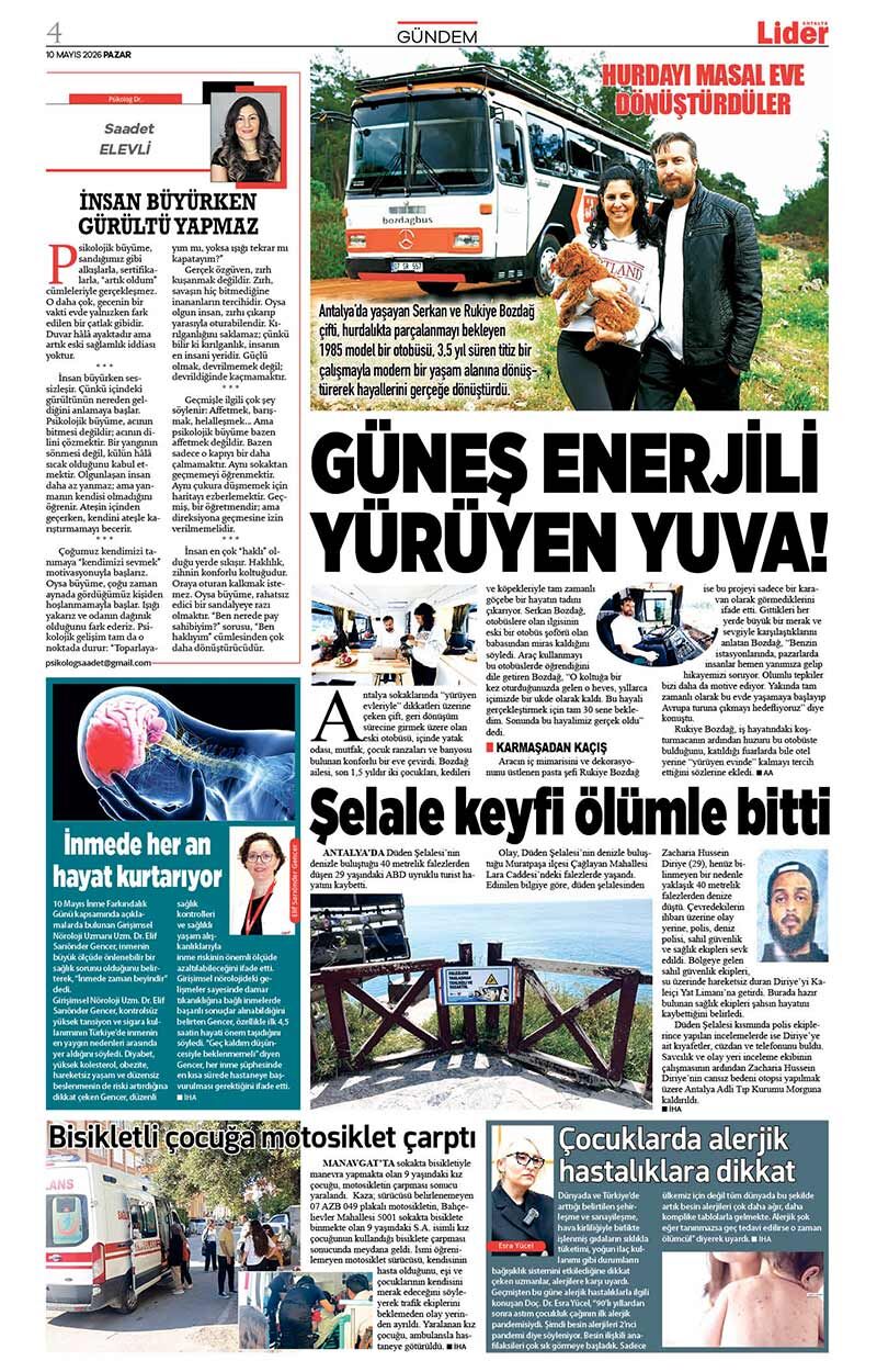 10 M A Y I S 2026 L İ D E R G A Z E T E A N T A L Y A 4