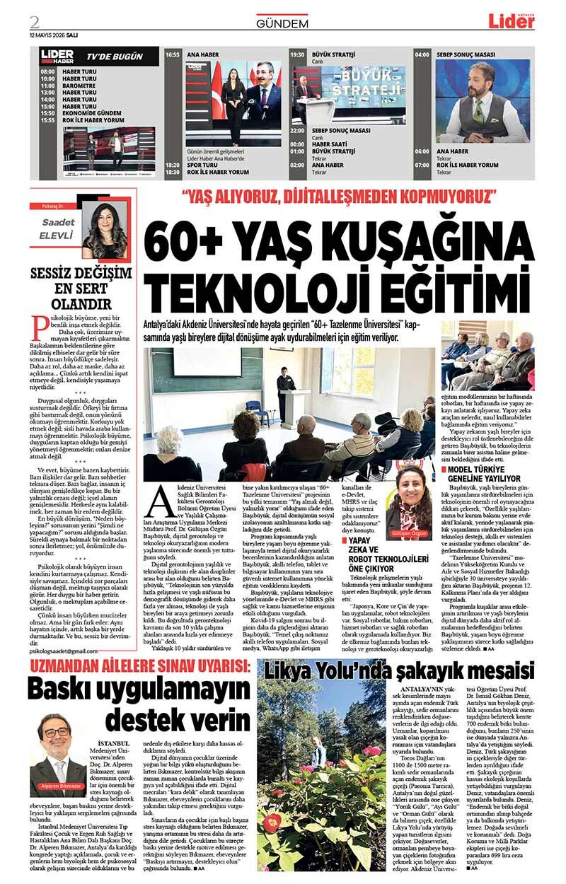 12 M A Y I S 2026 L İ D E R G A Z E T E A N T A L Y A 2