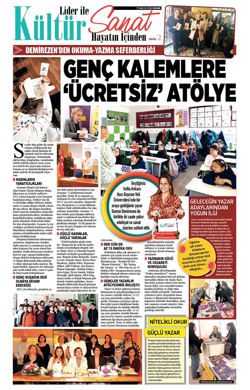 17 M A Y I S 2026 L İ D E R G A Z E T E A N T A L Y A 2