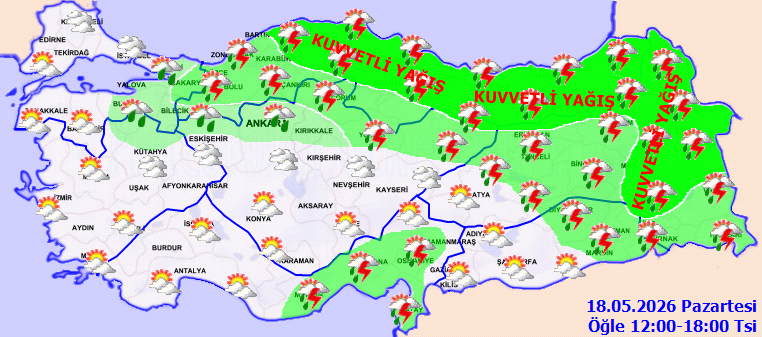 18 Mayıs Hava Durumu