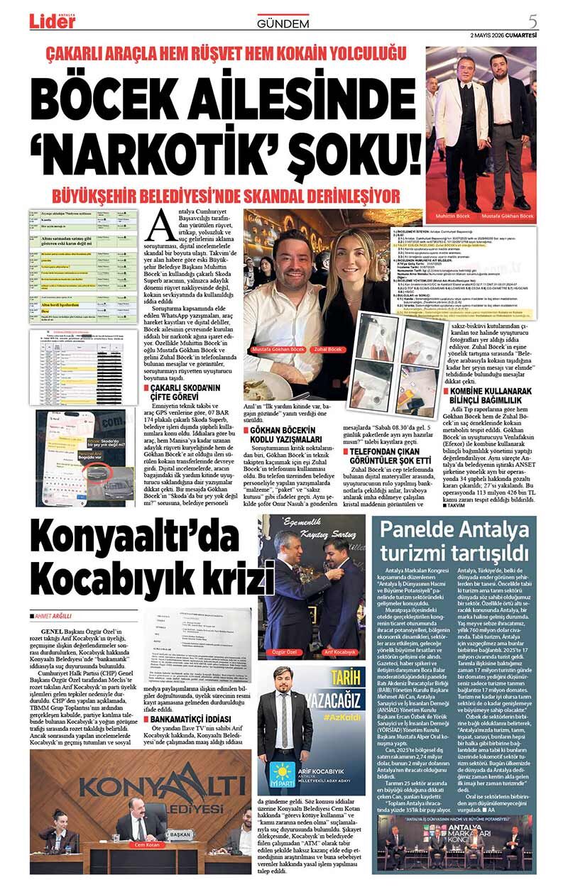 2 M A Y I S 2026 L İ D E R G A Z E T E A N T A L Y A 5