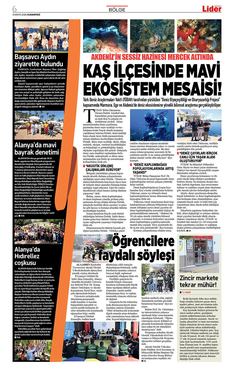 9 M A Y I S 2026 L İ D E R G A Z E T E A N T A L Y A 6