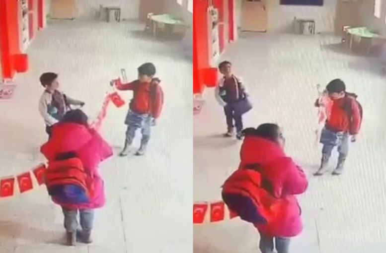 Miniklerin Türk Bayrağı Hassasiyeti Yürekleri Isıttı (1)