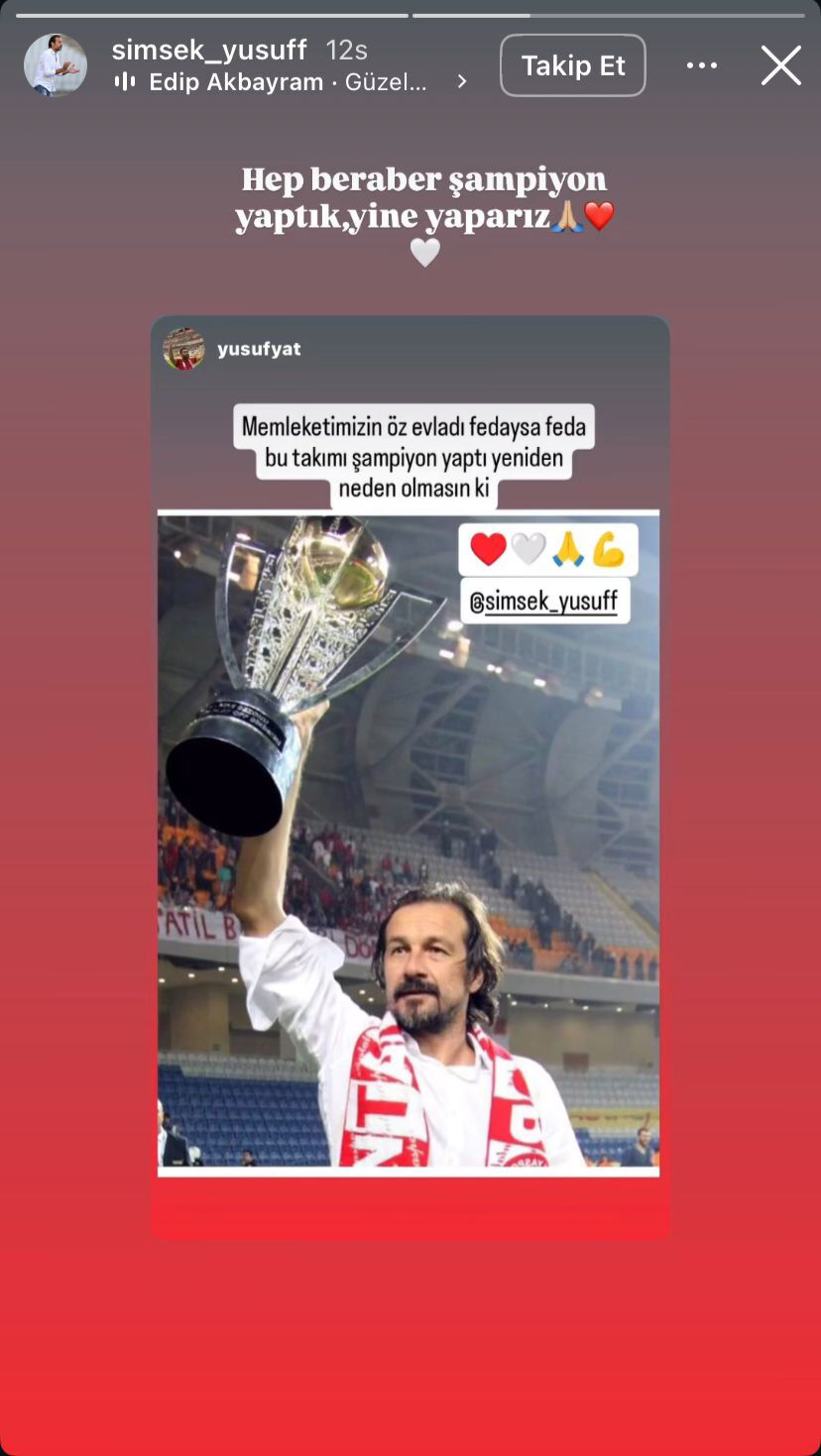 Yusuf Şimşek’ten Antalyaspor’a Dönüş Sinyali! “ Şampiyon Yaptık Yine Yaparız”