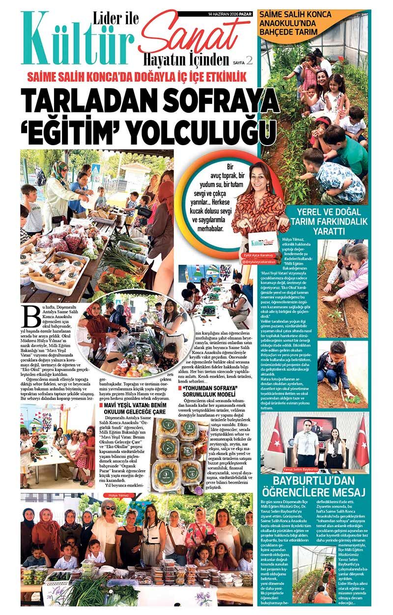 14 H A Z İ R A N 2026 L İ D E R G A Z E T E A N T A L Y A 2