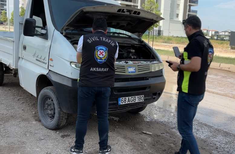 Aksaray’da Sahte Plakalı Kamyonete 190 Bin Lira Ceza (1)