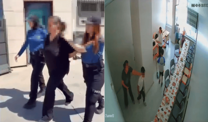 Anaokulunda Çocuklara Çubukla Vurdu O Anlar Güvenlik Kamerasına Yansıdı