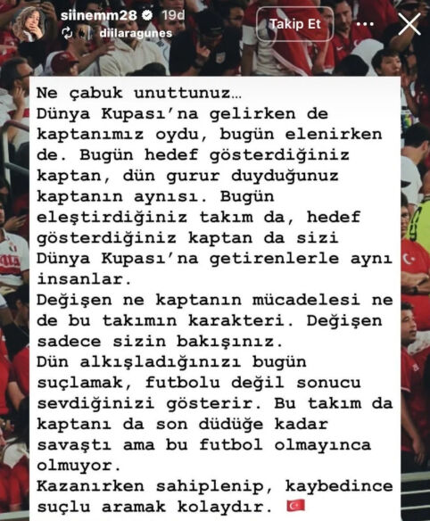 Hakan Çalhanoğlu’nun Eşi Ateş Püskürdü! “ Kaybedince Suçlu Aramak Kolaydır” 1
