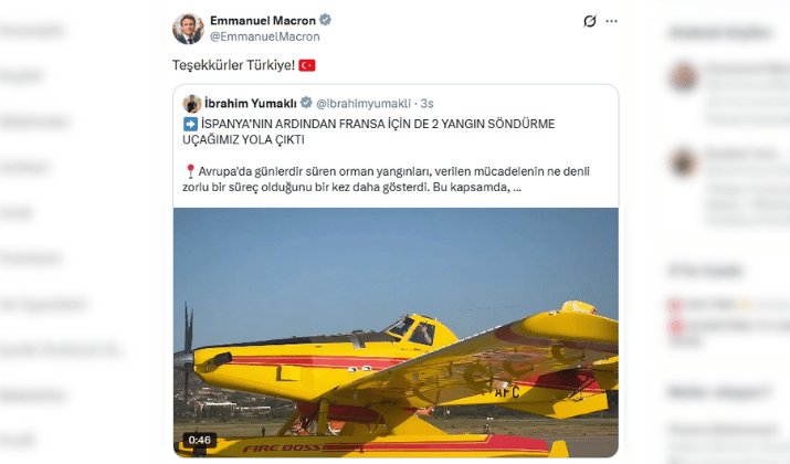 Türkiye'nin Gönderdiği Uçaklar Fransa'da! Macron Teşekkürler Türkiye!