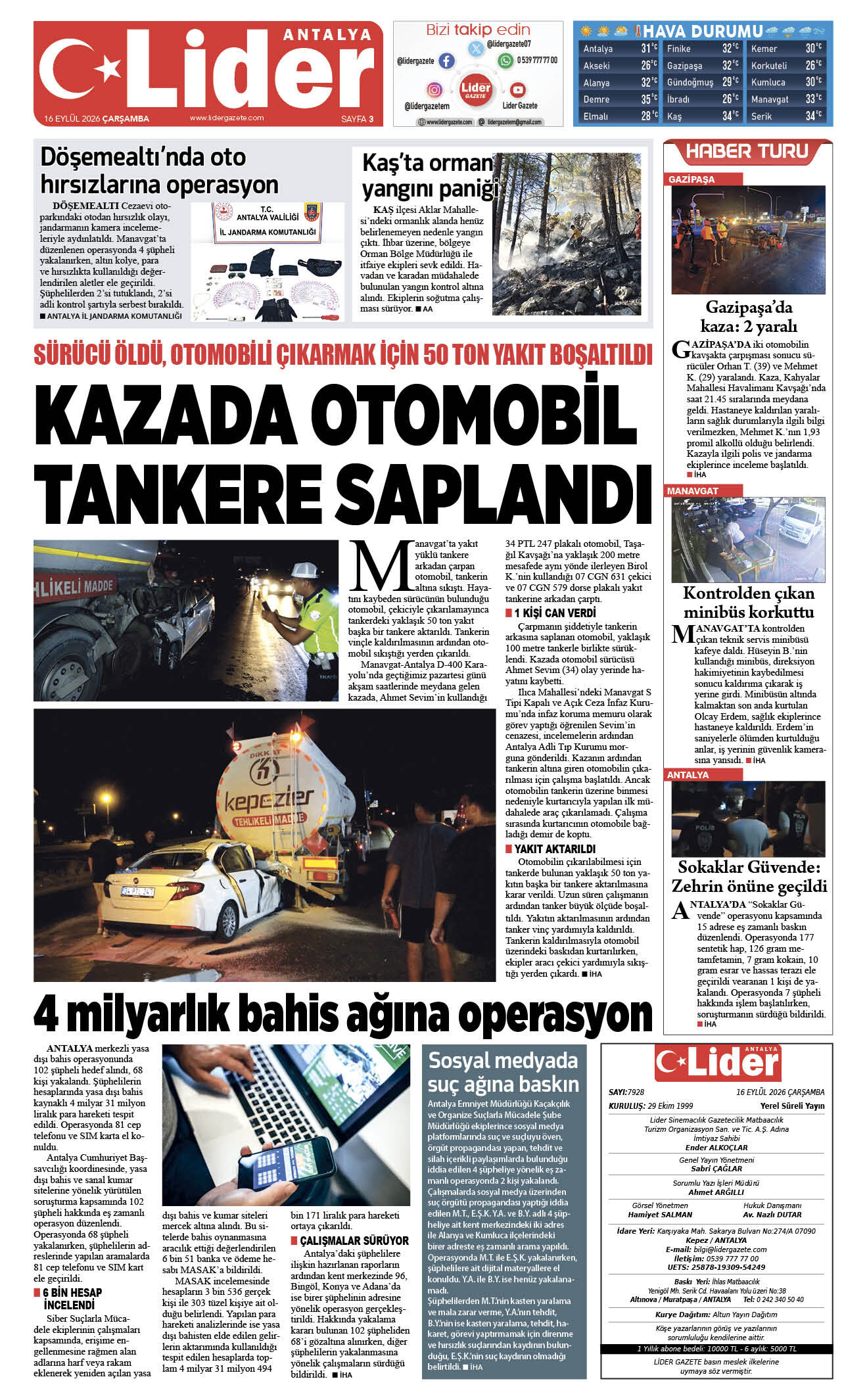 16 Eylül 2026 03