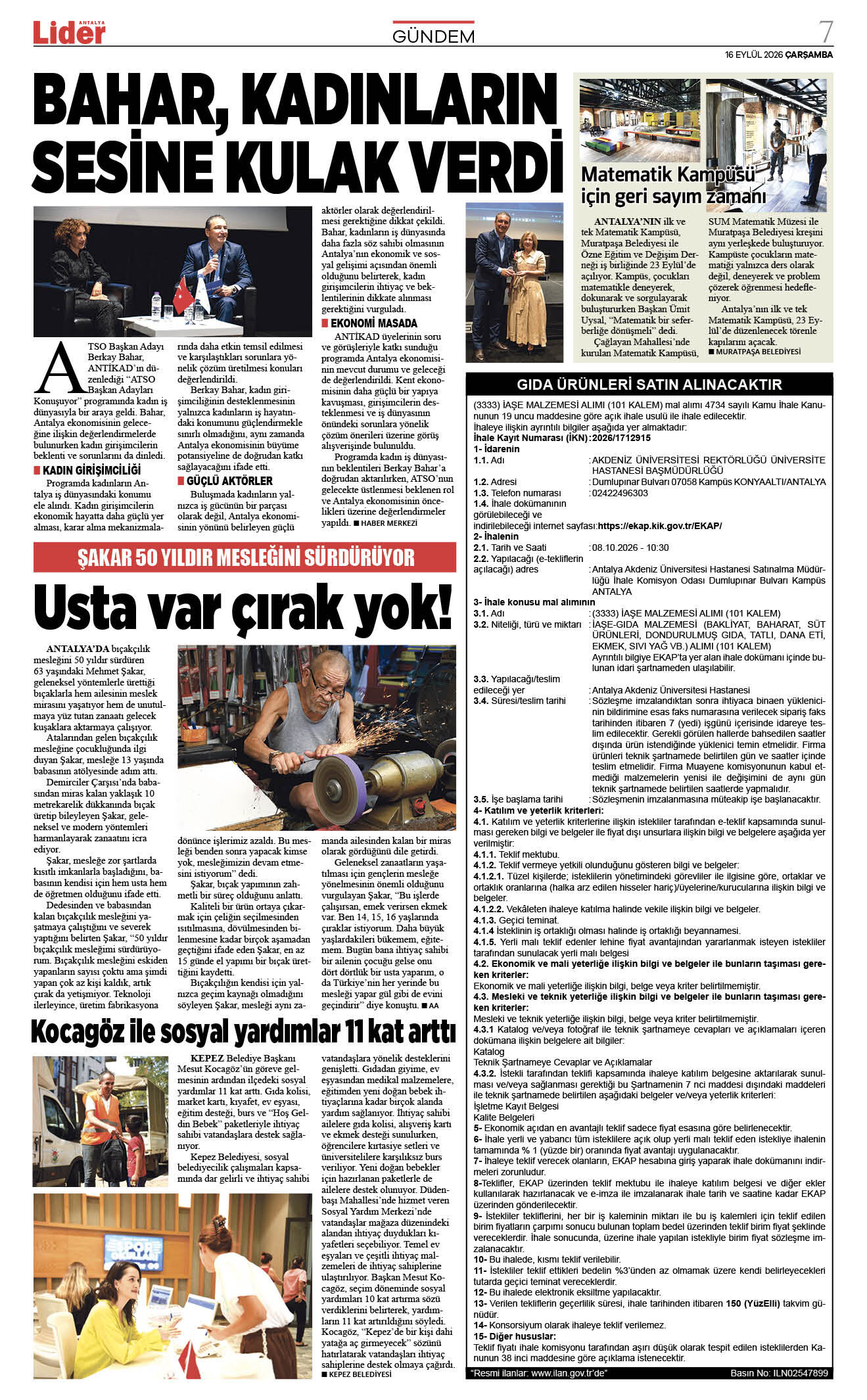 16 Eylül 2026 07