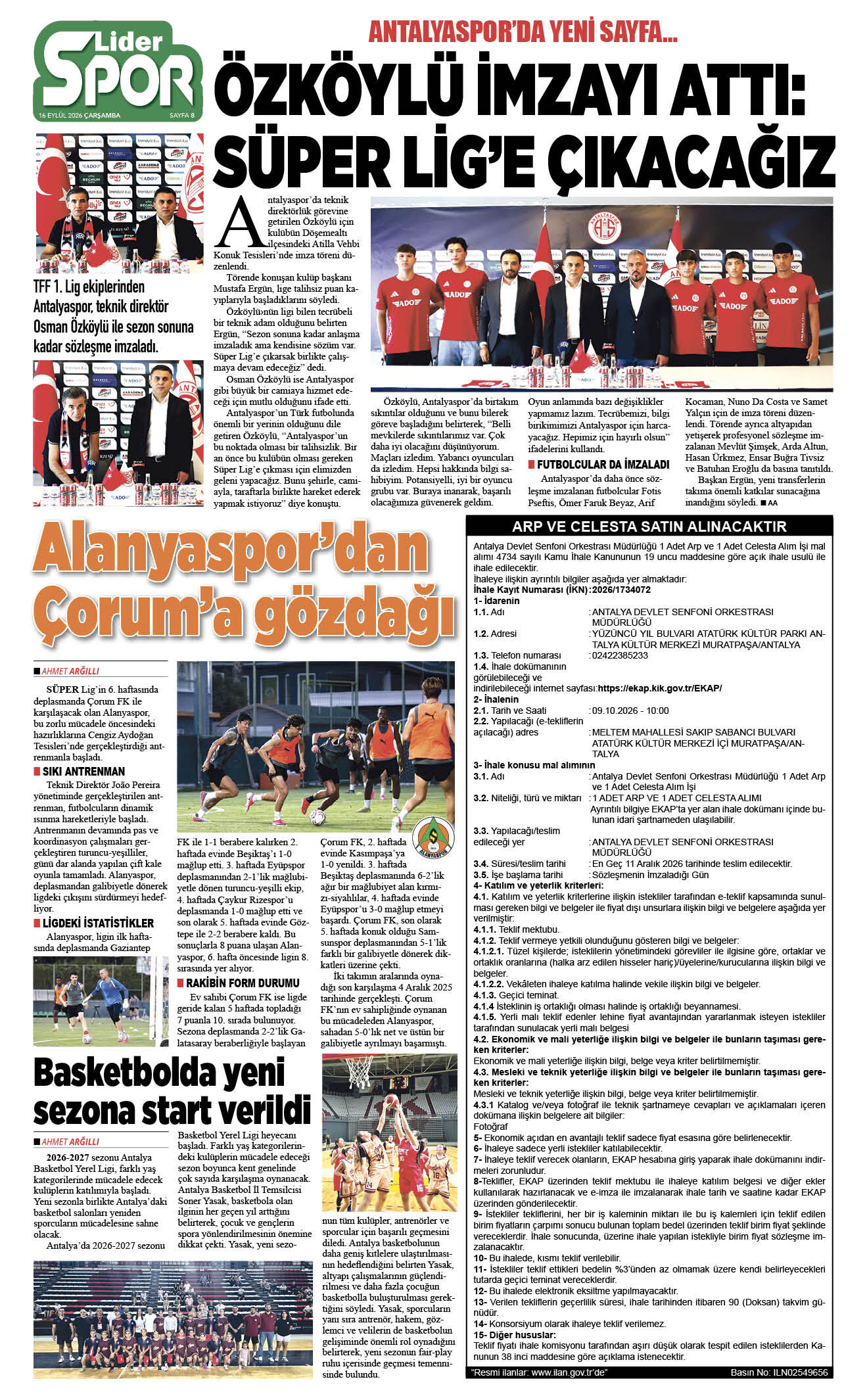 16 Eylül 2026 08
