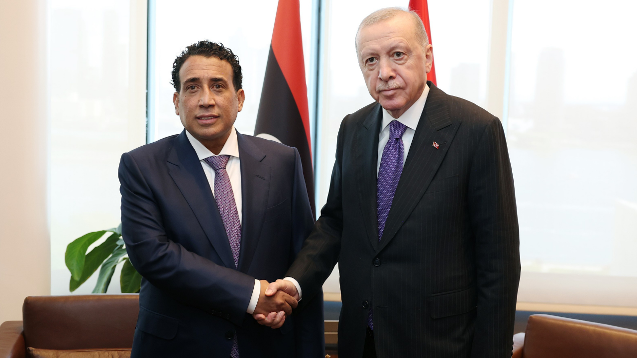 Cumhurbaşkanı Erdoğan, Libya Başkanlık Konseyi Başkanı el-Menfi ile görüştü