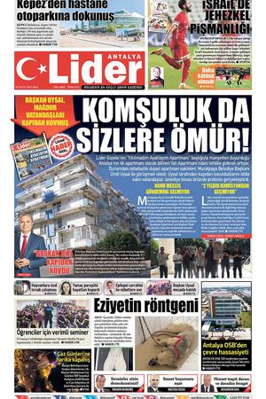 26 EYLÜL LİDER GAZETESİ ANTALYA