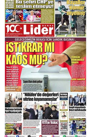 30 MART LİDER GAZETE BURSA
