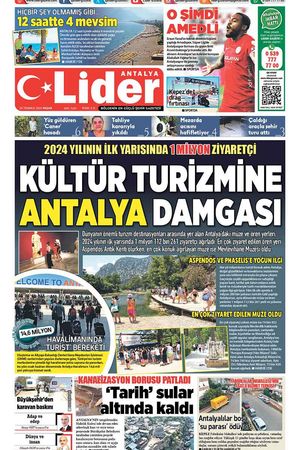 28 TEMMUZ LİDER GAZETE ANTALYA