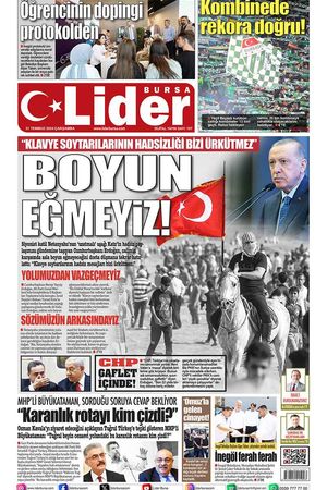 31 TEMMUZ LİDER GAZETE BURSA