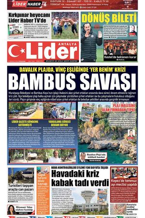 4 TEMMUZ LİDER GAZETE ANTALYA