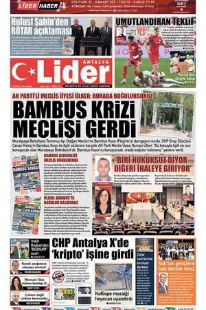 5 TEMMUZ LİDER GAZETE ANTALYA