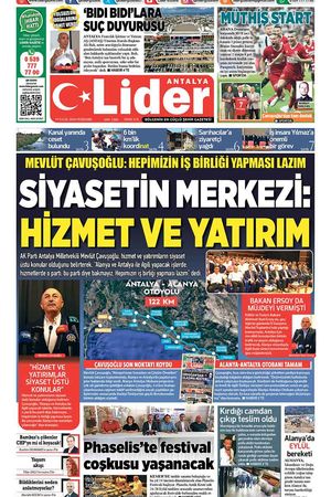 19 EYLÜL LİDER GAZETE ANTALYA