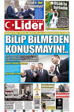 11 EKİM LİDER GAZETE BURSA