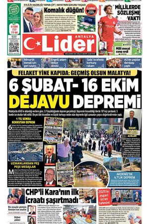 17 EKİM LİDER GAZETE ANTALYA