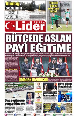 18 EKİM LİDER GAZETE BURSA