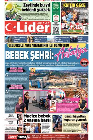 19 EKİM LİDER GAZETE ANTALYA