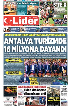 20 EKİM LİDER GAZETE ANTALYA