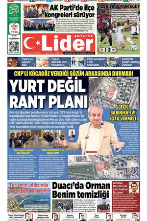 21 EKİM LİDER GAZETE ANTALYA