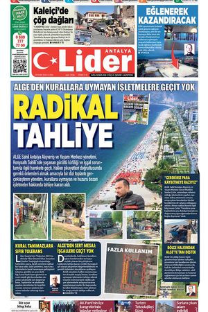 25 EKİM LİDER GAZETE ANTALYA