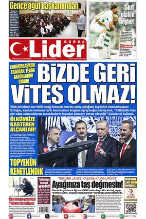 26 EKİM LİDER GAZETE BURSA