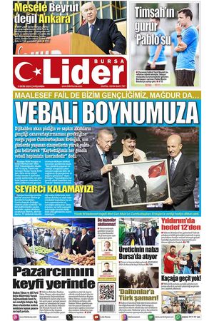 9 EKİM LİDER GAZETE BURSA