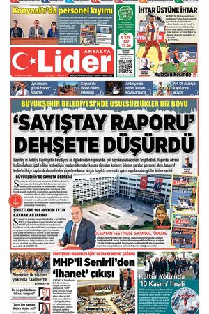 12 KASIM LİDER GAZETE ANTALYA