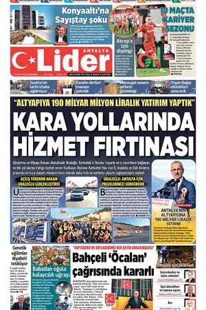 13 KASIM LİDER GAZETE ANTALYA