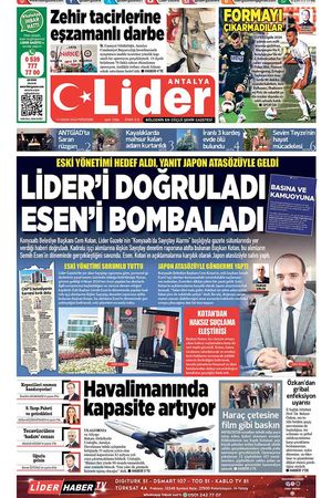 14 KASIM LİDER GAZETE ANTALYA