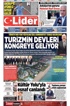 15 KASIM LİDER GAZETE ANTALYA