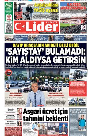 16 KASIM LİDER GAZETE ANTALYA